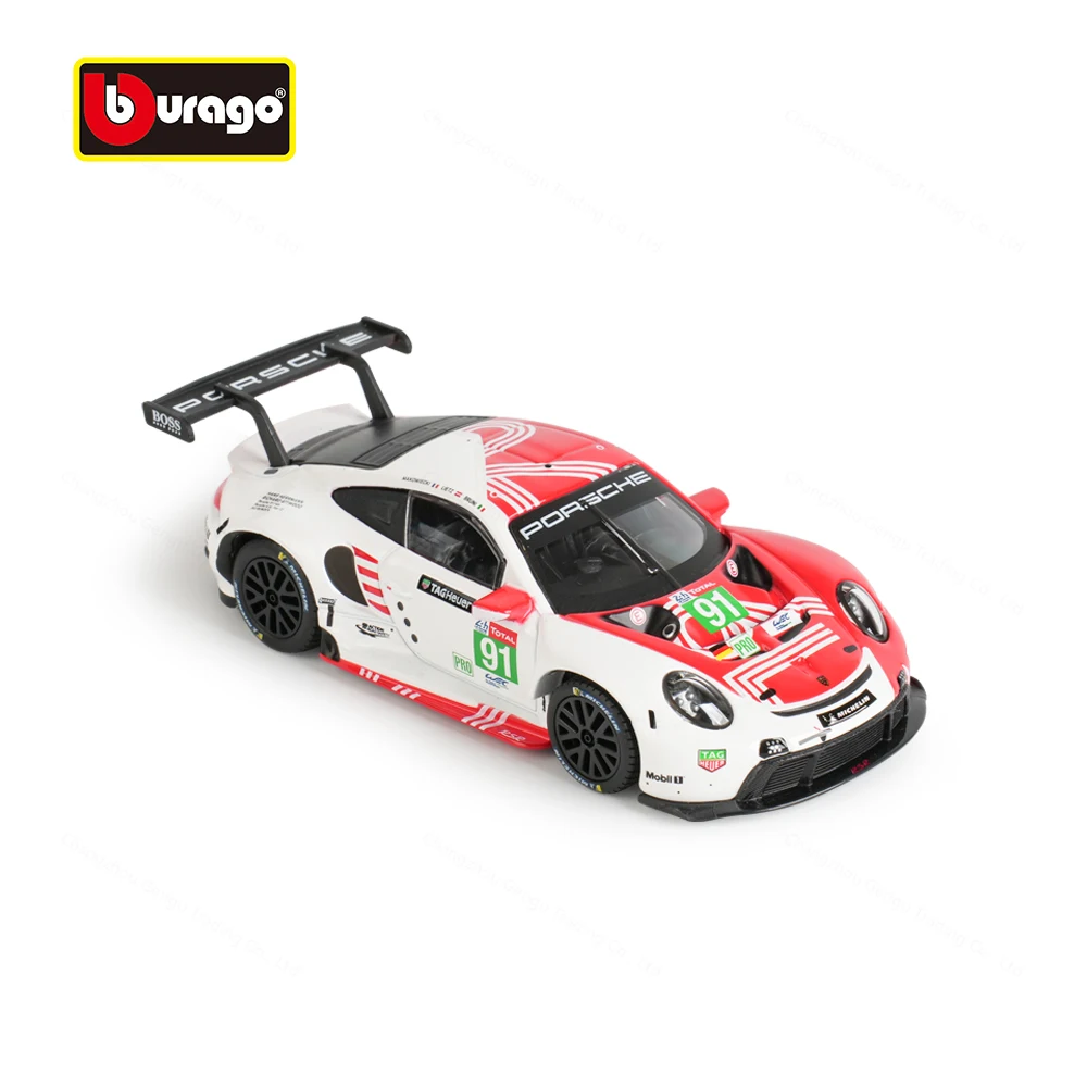 

Bburago 1:43 Porsche 911 RSR LM 2020 статические литые Автомобили Коллекционная модель гоночный автомобиль игрушки акриловая коробка