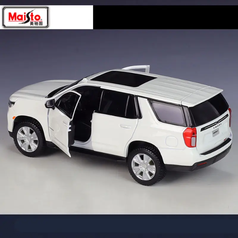 Maisto 1:24 2021 Chevrolet Tahoe SUV Alloy Car Model Diecast Metal Off-road Vehicles Car Model High Simulation Children Toy Gift