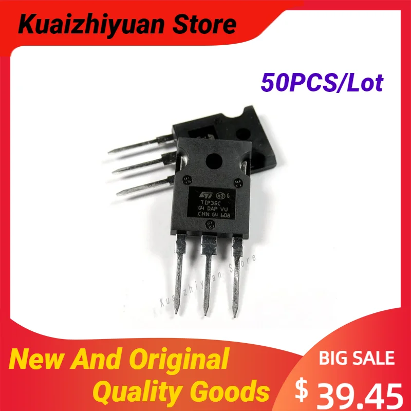 50PCS/Lot New And Original TIP35C TIP36C TO-3P Darlington Transistor Matching Tube Electronic Components Quality Goods