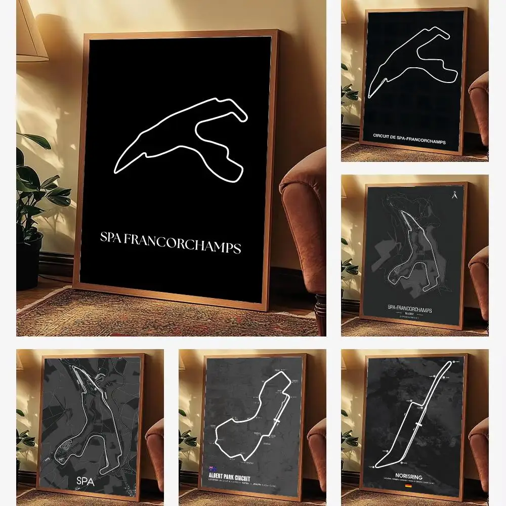 iconic circuit Circuit de Spa Francorchamps Poster Aesthetic Wall Art for Bedroom Study Office Home Decor Gift