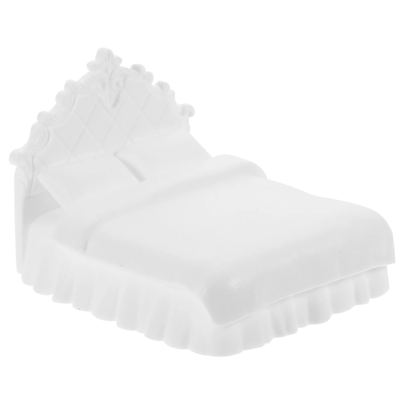 Twin Crib Bedroom Double Miniature Furniture House Prop Model Decorations