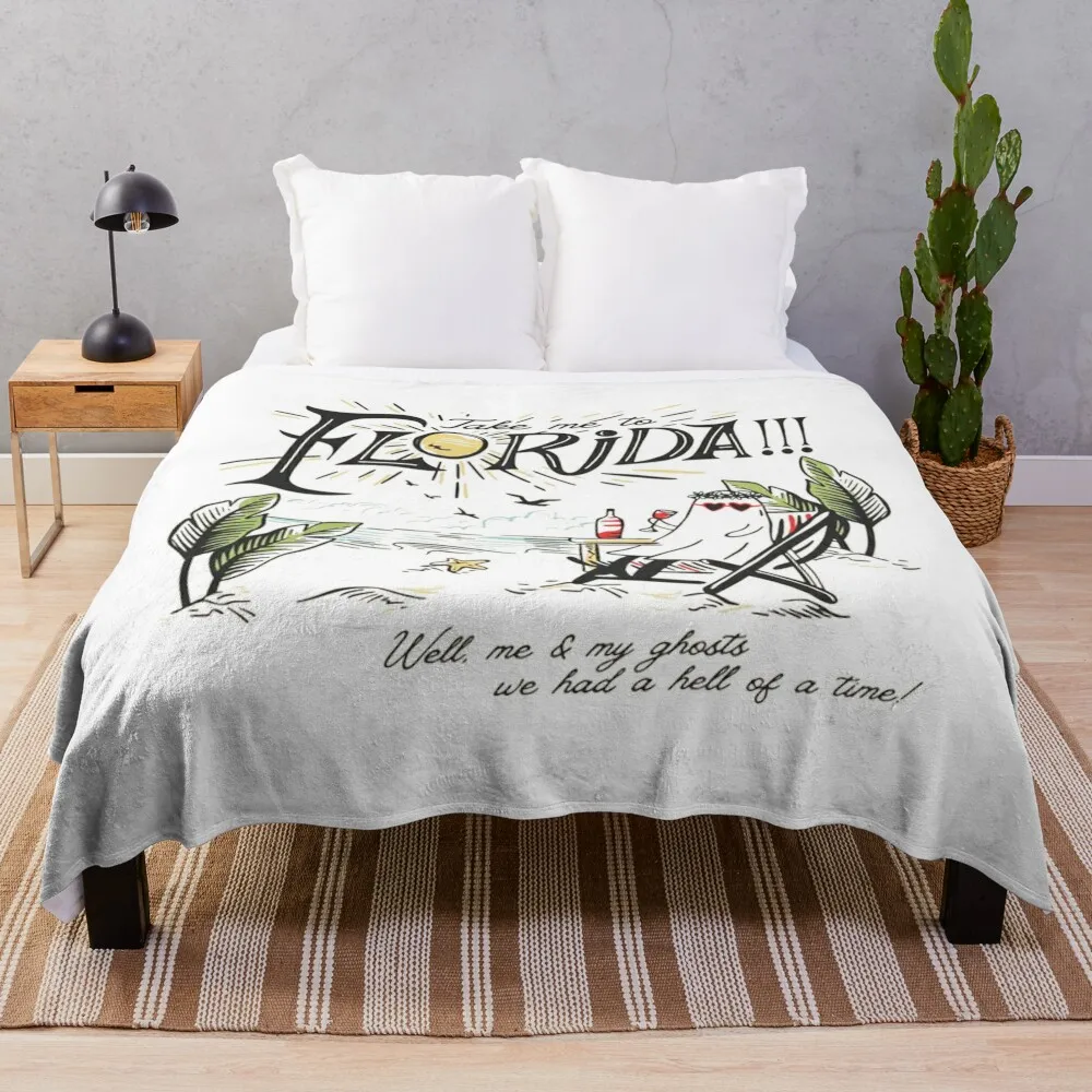 take me to florida Throw Blanket Heavy bed plaid Blankets