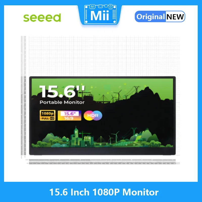 Monitor 15.6 P da 1080 pollici IPS, HDR, 100% sRGB, Mini HDMI, Type-C, altoparlante, compatibile per Raspberry Pi/Nvidia Jetson/PC/reRouter