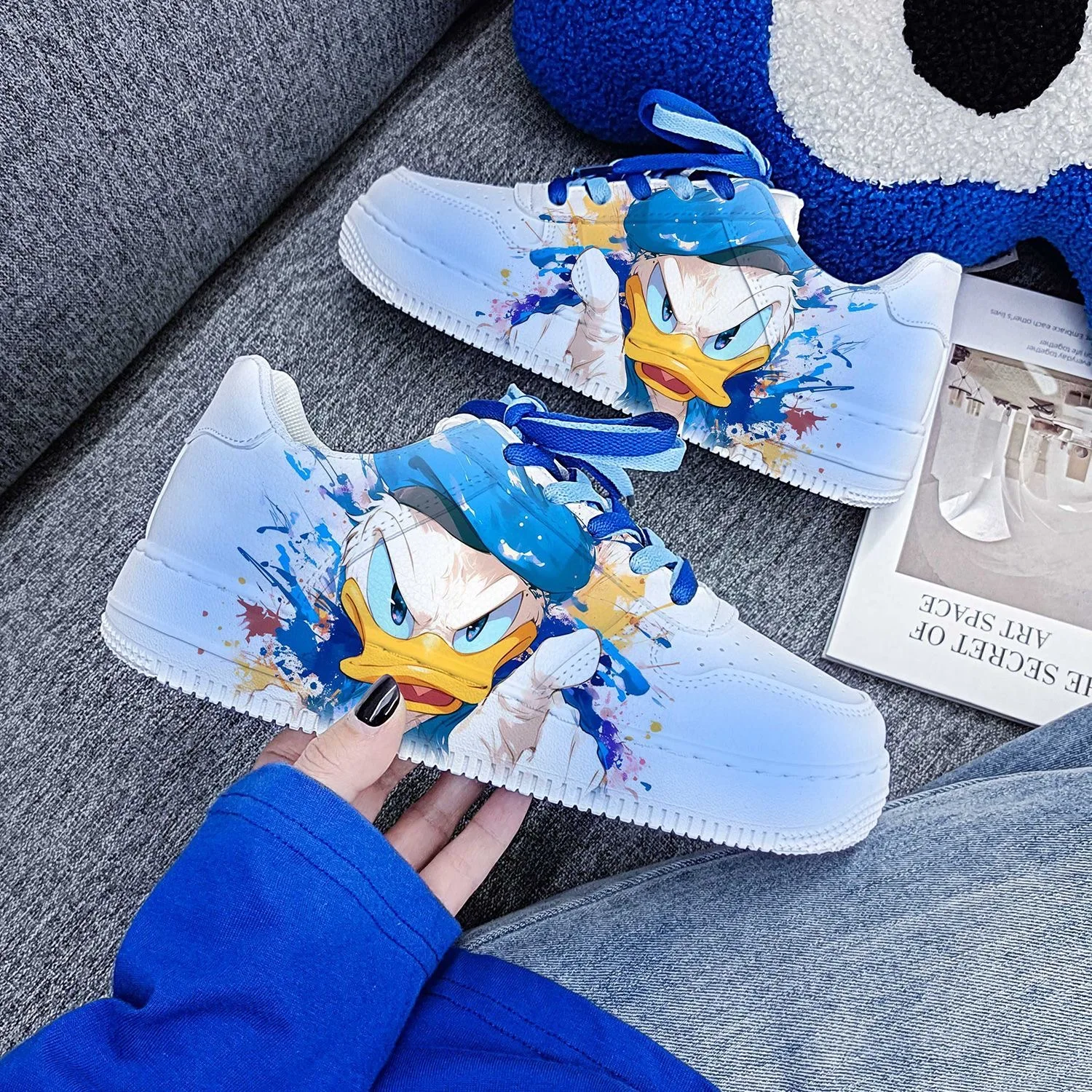 

New Disney cartoon women princess Donald duck cute Casual shoes non-slip soft bottom sports shoes for girl gift