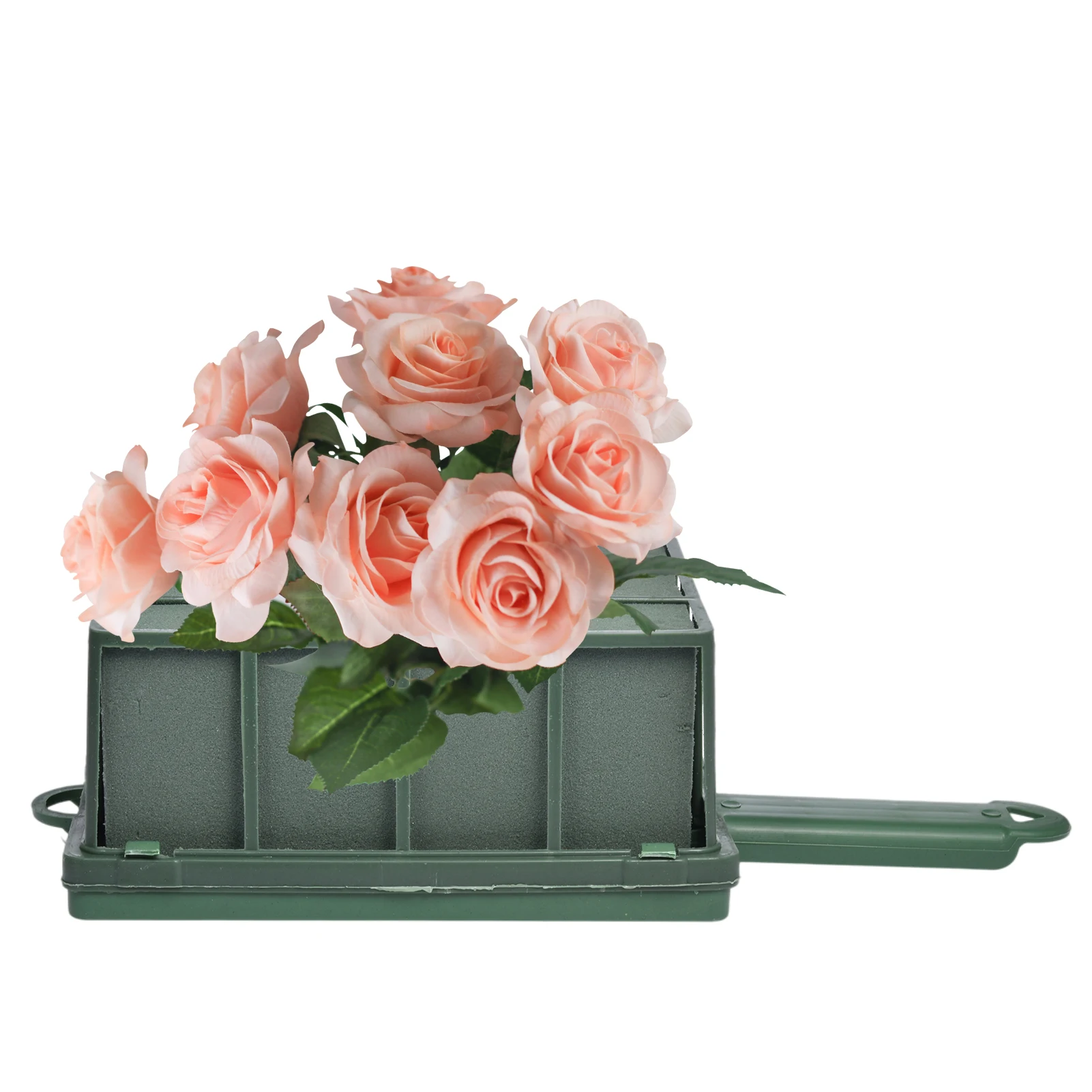 Flower Foam Blocks Artificial Flower Arrangement DIY Craft Rectangle Dry Floral Foam Bricks Flower Holder Cage With Handle