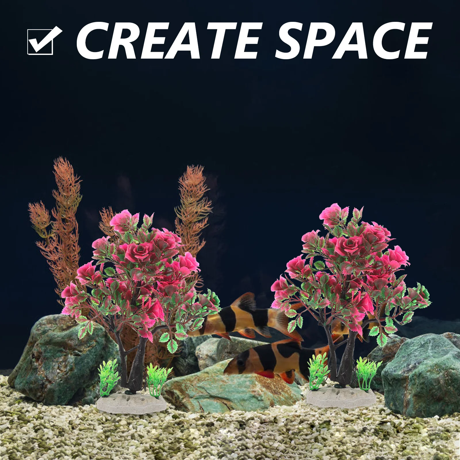 

Artificial Tree Aquarium Decoration Simulation Fish Tank Ornament Realistic Plastic Aquatic Tree Fish Tank Accessories Aquarium