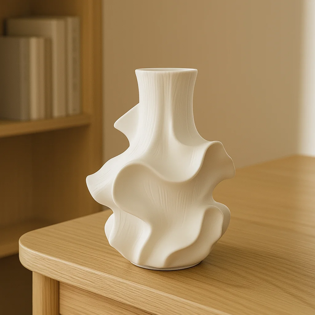 Simple Nordic Ceramic Artificial Flower Vase Home Living Room Desktop Flower Arrangement Ornaments Water Housewarming Gift
