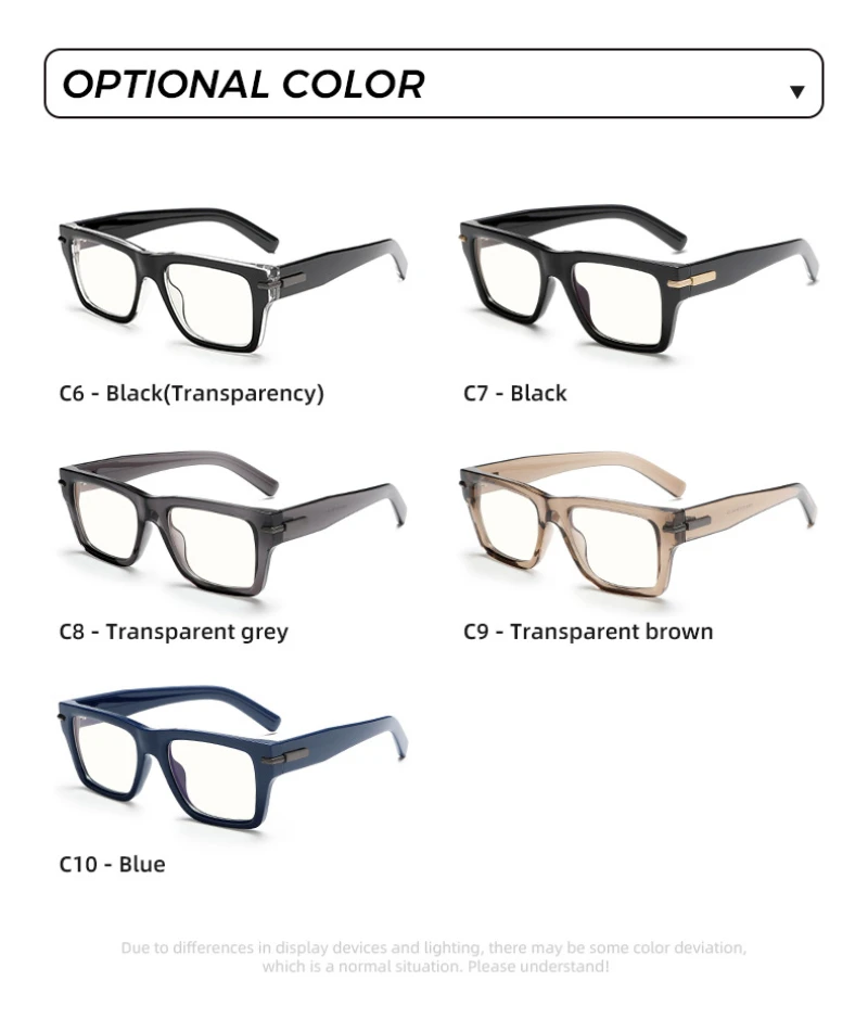 BEMORE Square Plastic Titanium Prescription Eyewear Photochromic Anti Blue Light Myopia Glasses for Woman Optical Eyeglasses