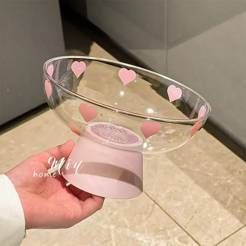 High Base Fruit Plate Living Room Style Dried Fruit Bowl Snack Display Plate Coffee Drain Tray Fruit Plate Decorative Supplies