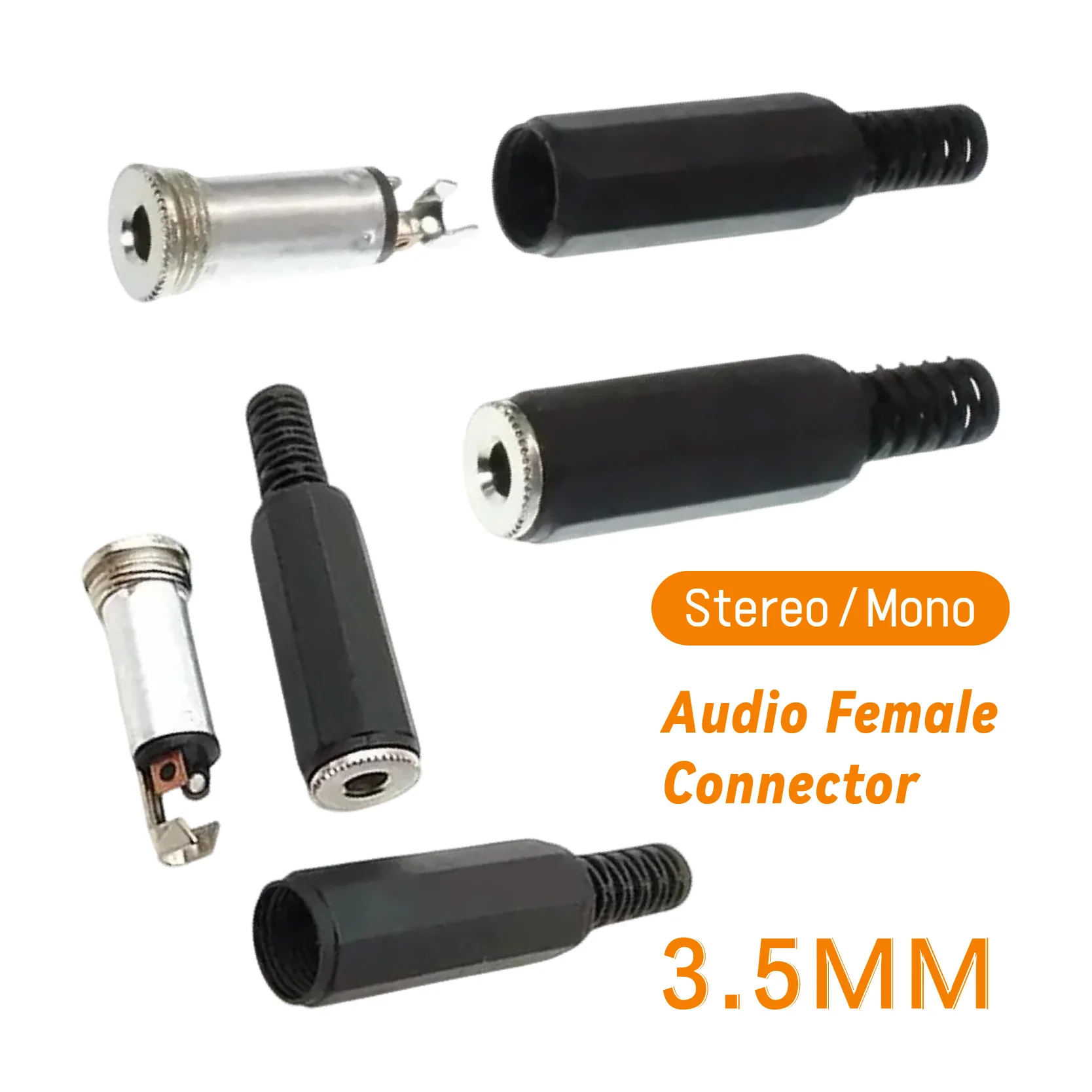 

3.5mm DIY Mono/stereo Audio Socket Connector Female Welding Jack Socket Electric Adapter