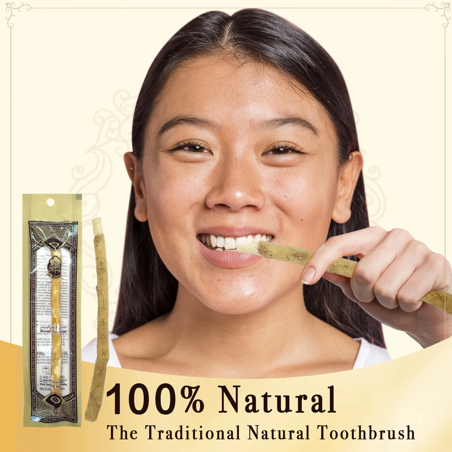 3-pack biologische Miswak tandenborstel traditionele stok houten takje tandenborstel handgemaakte natuurlijke tandenborstel zacht voor tandvlees cadeau