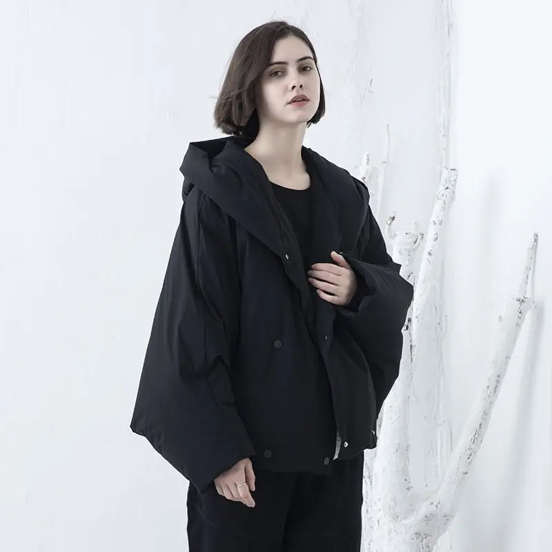 

Korean Fashion Cotton Jacket Women 2025 New Autumn Winter Artistic and Minimalist Womens Clothing Original Design Loose Coat