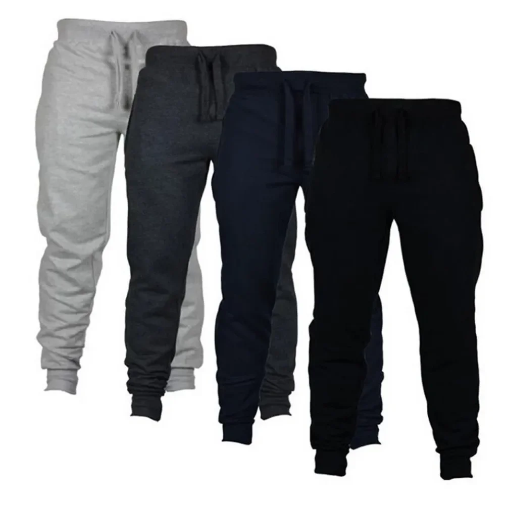 

Autumn and winter Men Warm Casual Pants Fitness Sportswear Tracksuit Bottoms Trousers Black Gyms Jogger Pants