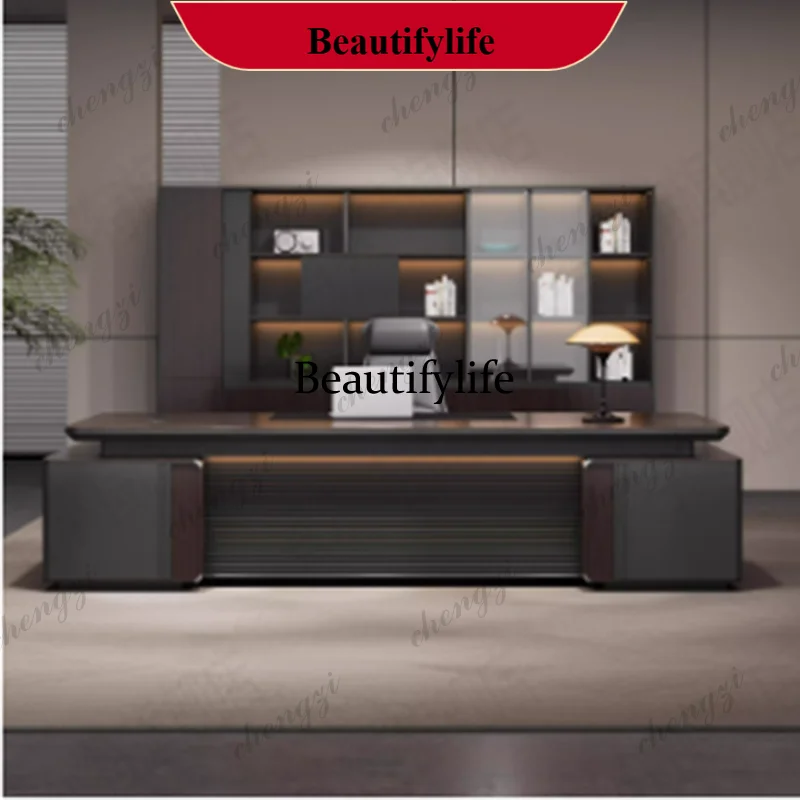 E153 Asthetic Designer Executive Desk Drawers Black Large Modern Office Desks Cheap Wood Luxury Mesa De Escritorio Office