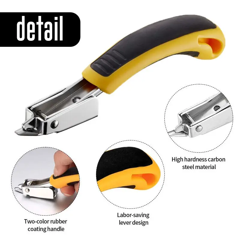 Staple Remover Push Style Remover Household Nail Puller Portable Durable Tool Upholstery Framing Rivet Gun Kit Binding Supplies