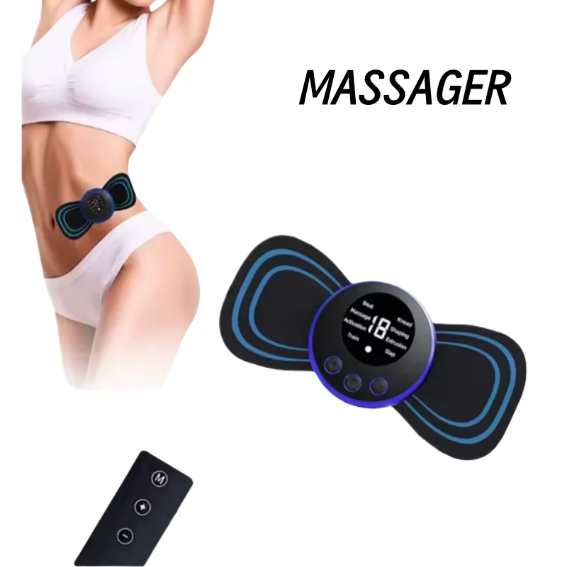 

Mini Cervical Spine Patch Remote Control and Portable Massager with Patches for Full Body Massage with Multi-mode Adjustment