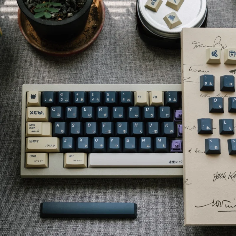 Pretty derby keycap manhattan cafe anime jogo tema chave boné dia texto raiz personalização cereja alta teclado mecânico keycaps