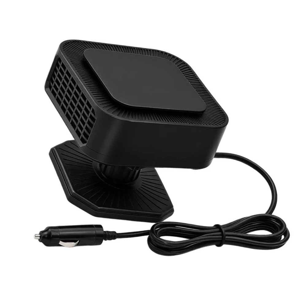 Portable 12V 120W Car Heater Electric Fan for Windshield Defroster Demister with 12x11x8cm Dimensions and ABS Shell