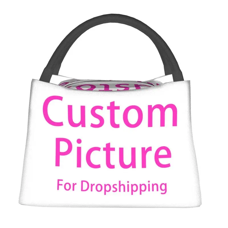 Custom Photo Logo Lunch Box for Women Customized DIY Print Thermal Cooler Food Insulated Lunch Bag Resuable Picnic Tote Bags