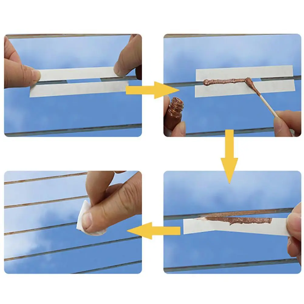 Kit di riparazione antiappannamento per lunotto posteriore per auto a riparazione rapida fai-da-te griglia graffiata per riparare il riscaldatore linee di finestre sbrinatore vetro rotto X3Y6