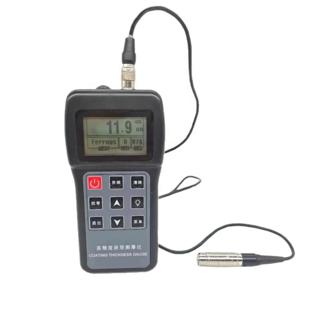 

Magnetic/eddy Current Dual Function Coating Thickness Gauge, Electroplating Spray Fireproof Layer Coating Thickness Gauge