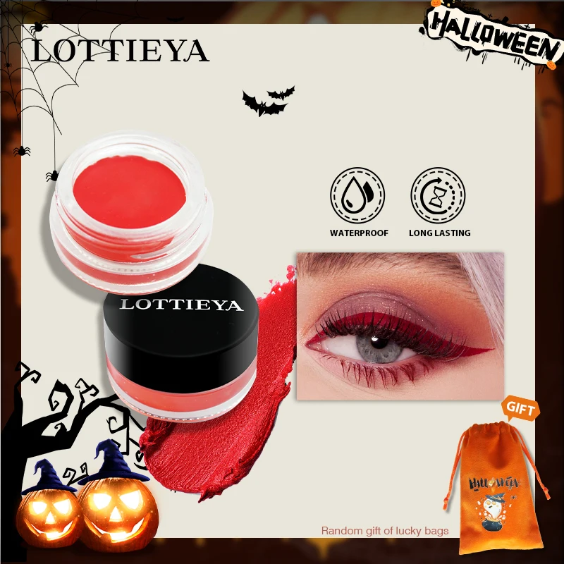 LOTTIEYA Super Waterproof Black Eyeliner Cream Long-lasting Eyeliner Gel Sweatproof Longwear Smooth Soft Eye Makeup Cosmetics