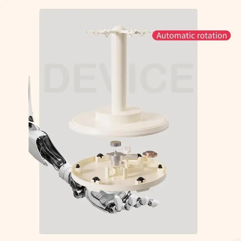 X4YA Dustproof Clear Spinning Display Case Rotating Display Case For Doll Collection Home Decoration Plastic Storage Solution