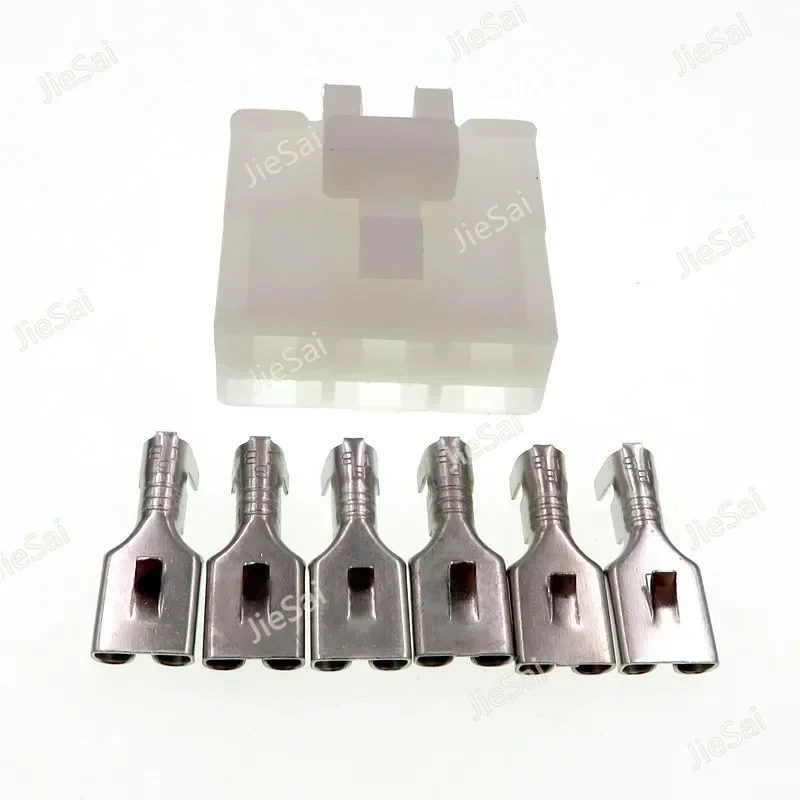 6 Pin 7123-2262 Automotive Connector 6.3mm Female Plug Fits High Current