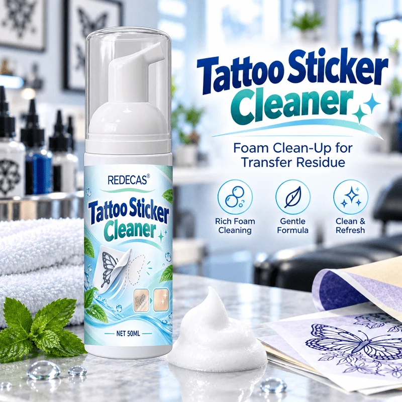 Tattoo Transfer Paper Cleaner, 50ml Mousse Spray, Gentle Non-Irritating, Fresh Non-Greasy, Designed for Tattoo Transfer Removal