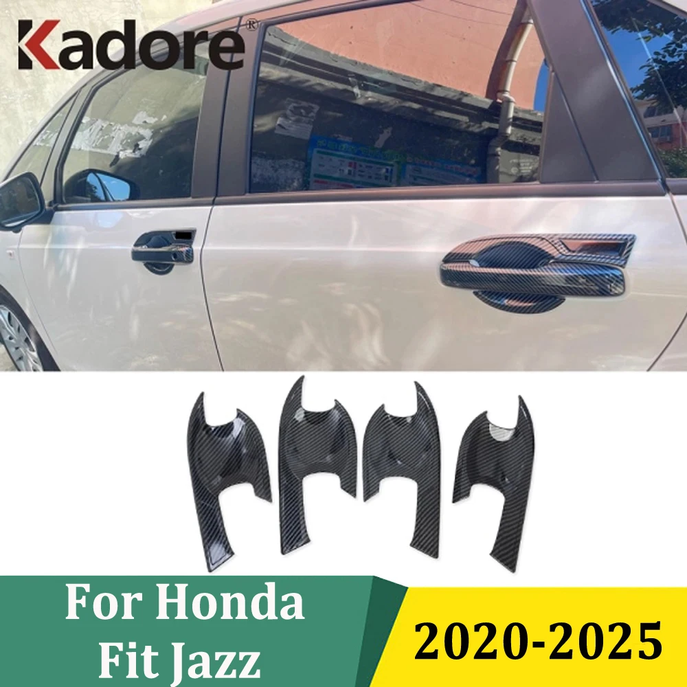 

Для Honda JAZZ 2020 2021 2022 2023 2024 2025 хромированная боковая дверная ручка, ручки, чаша, отделка, внешние аксессуары для стайлинга автомобиля