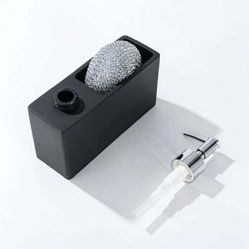 Soap Dispenser With Sponge Holder Organizer Press Pump Bottle For Kitchen Sink Dishwashing Liquid Cleaning Tool Accessory
