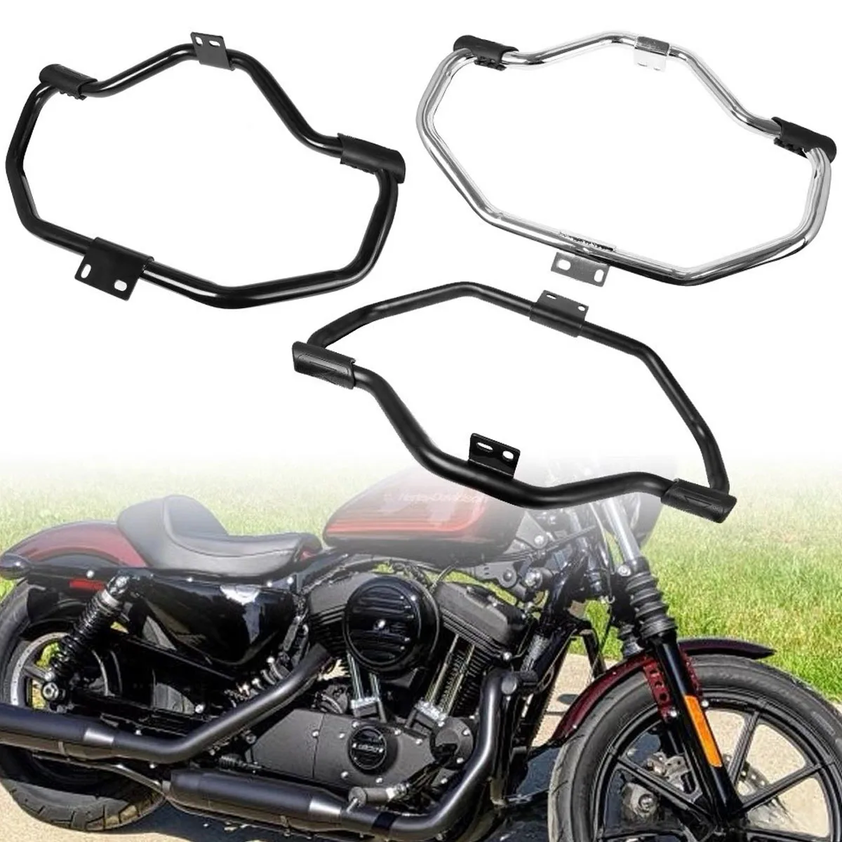 Fit For SHINERAY XY1200 cruise classic V-shaped double bar premium version Motorcycle bumper accessories engine protection rod