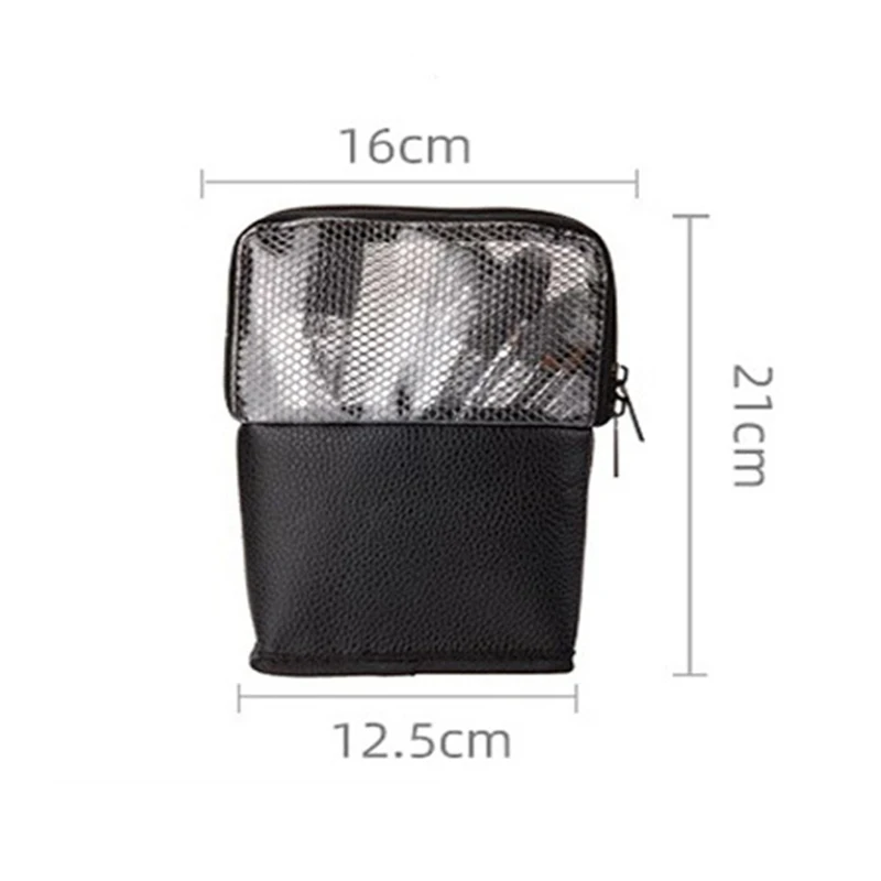 Makeup Brush Case Makeup Tools Holder Stand Cosmetic Bag Net Zipper Makeup Bag Stand-up Foldable Cosmetic Tool Bags Toiletry Bag