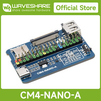 Waveshare Nano Base Board (A) IO BOARD  for Raspberry Pi Compute Module 4, Same Size as the CM4, CM4 Carier Board