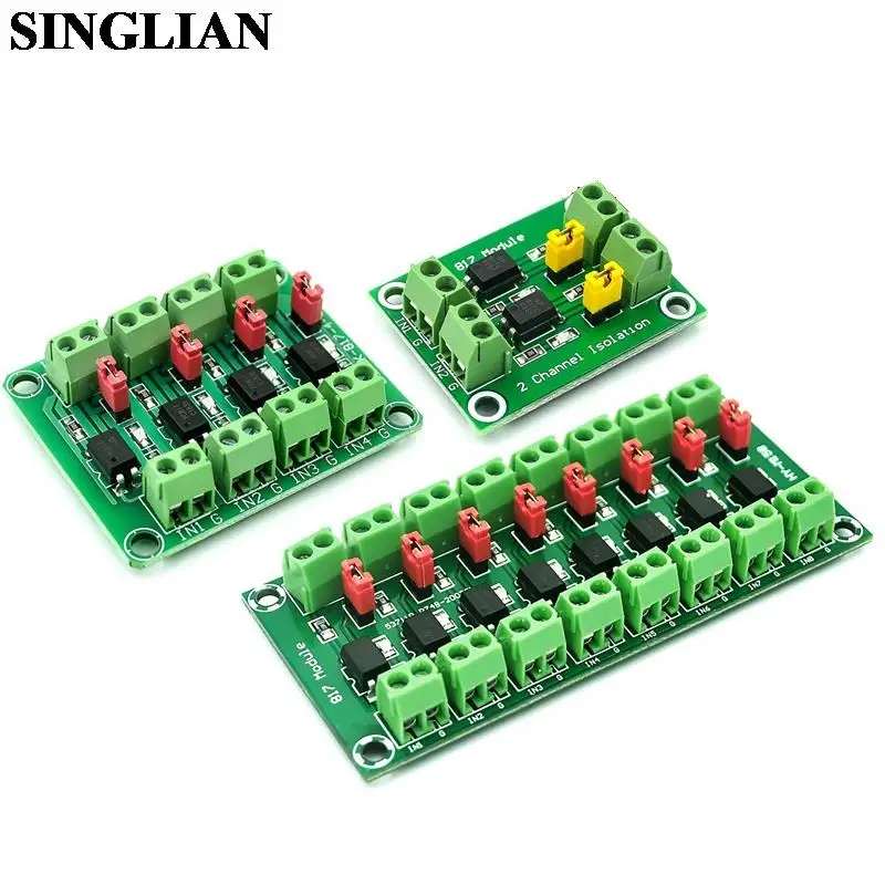 817 Optocoupler 2/4/8 Channel Voltage Isolation Board Voltage Control Transfer Module Drives Photoelectric Isolation Module