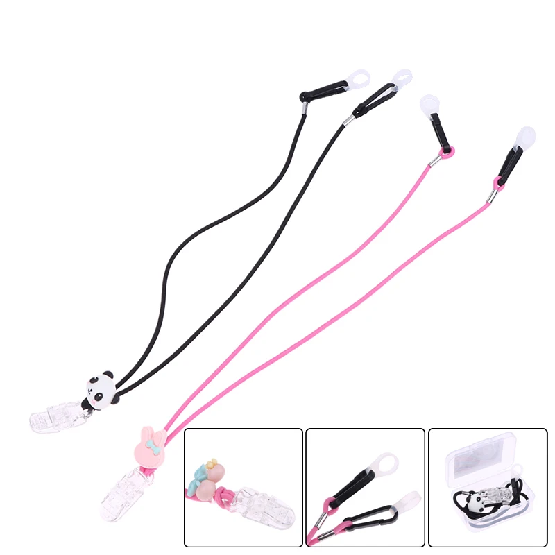 **24CM Hearing Aid Rope Lanyard Cartoon Cute BTE Hearing Aid Clip Holder For Children Kids Elderly Anti Lost Double Ear