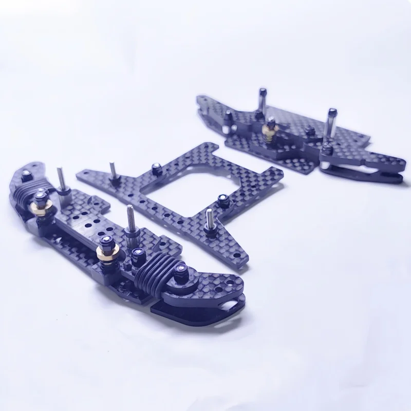 1SET Homemade Tong Carbon Fiber Fish Head Spring Anchor Tail Kit With Shock Absorber Chassis MS MSL Installed And Shippediang