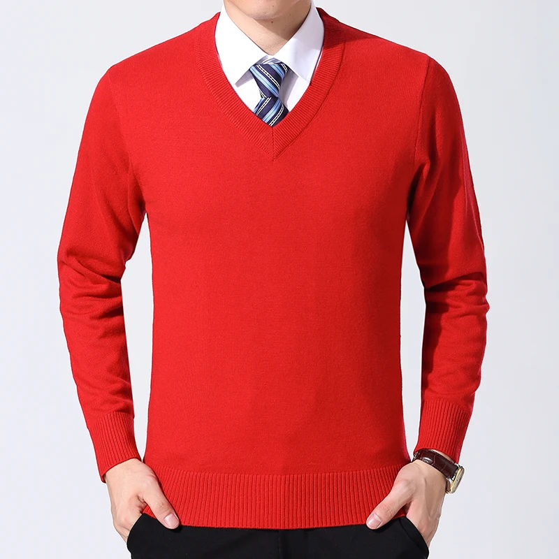 2025 New Fashion Brand Sweater Mens Pullover V Neck Slim Fit Jumpers Knitting Thick Warm Autumn Korean Style Casual Mens Clothes