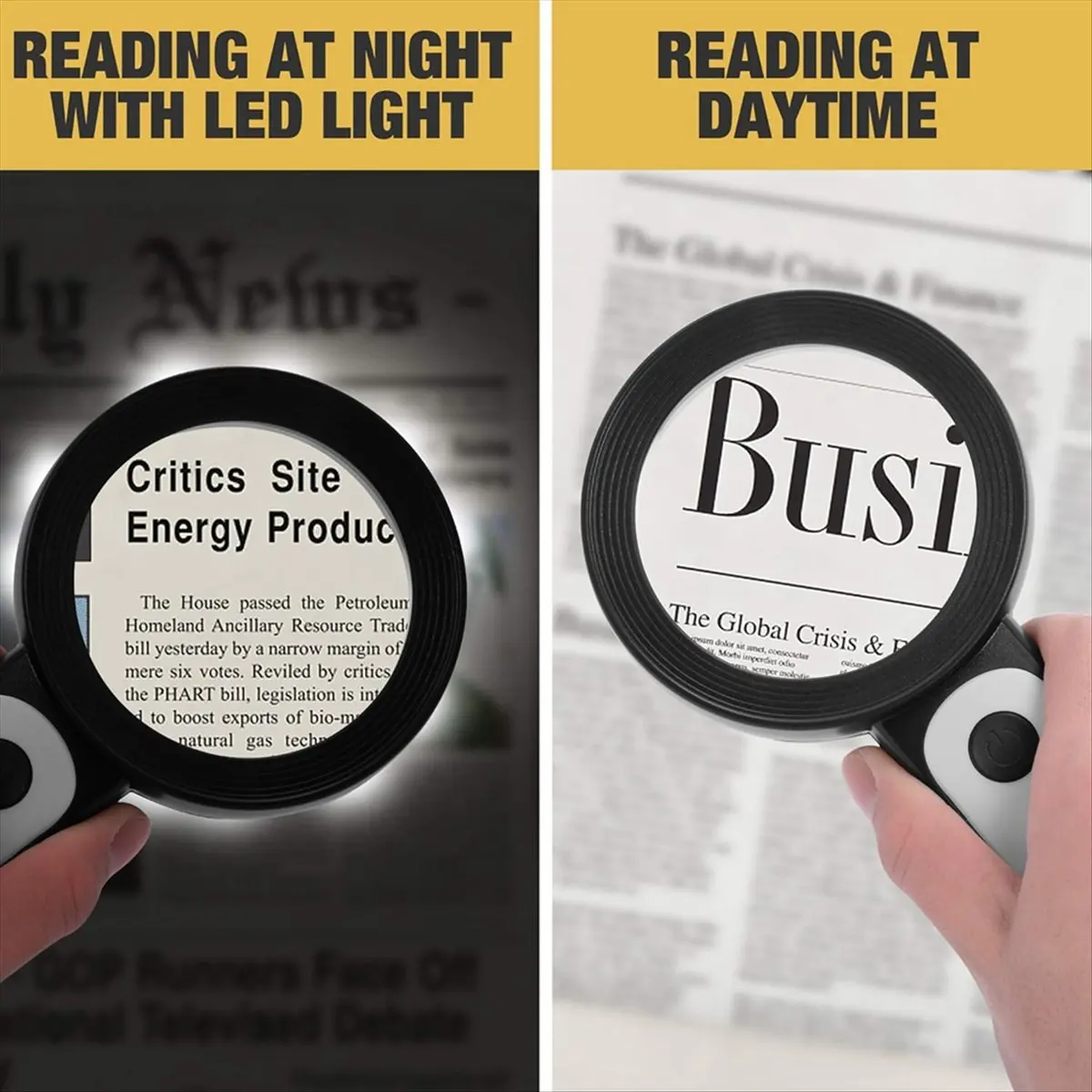 AA14 Magnifying Glass with Light, 30X Handheld Large 18LED Cold and Warm Light with 3 Modes, Illuminated Magnifier view 5