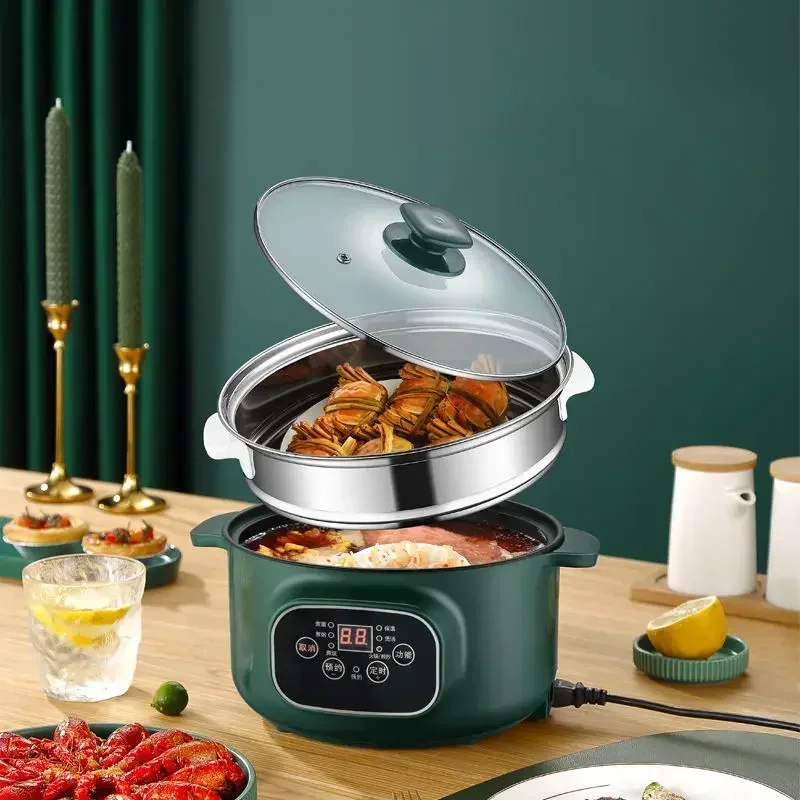 Electric cooking pot household multi-function rice cooking pot electric hot pot electric frying pot dormitory small electric pot