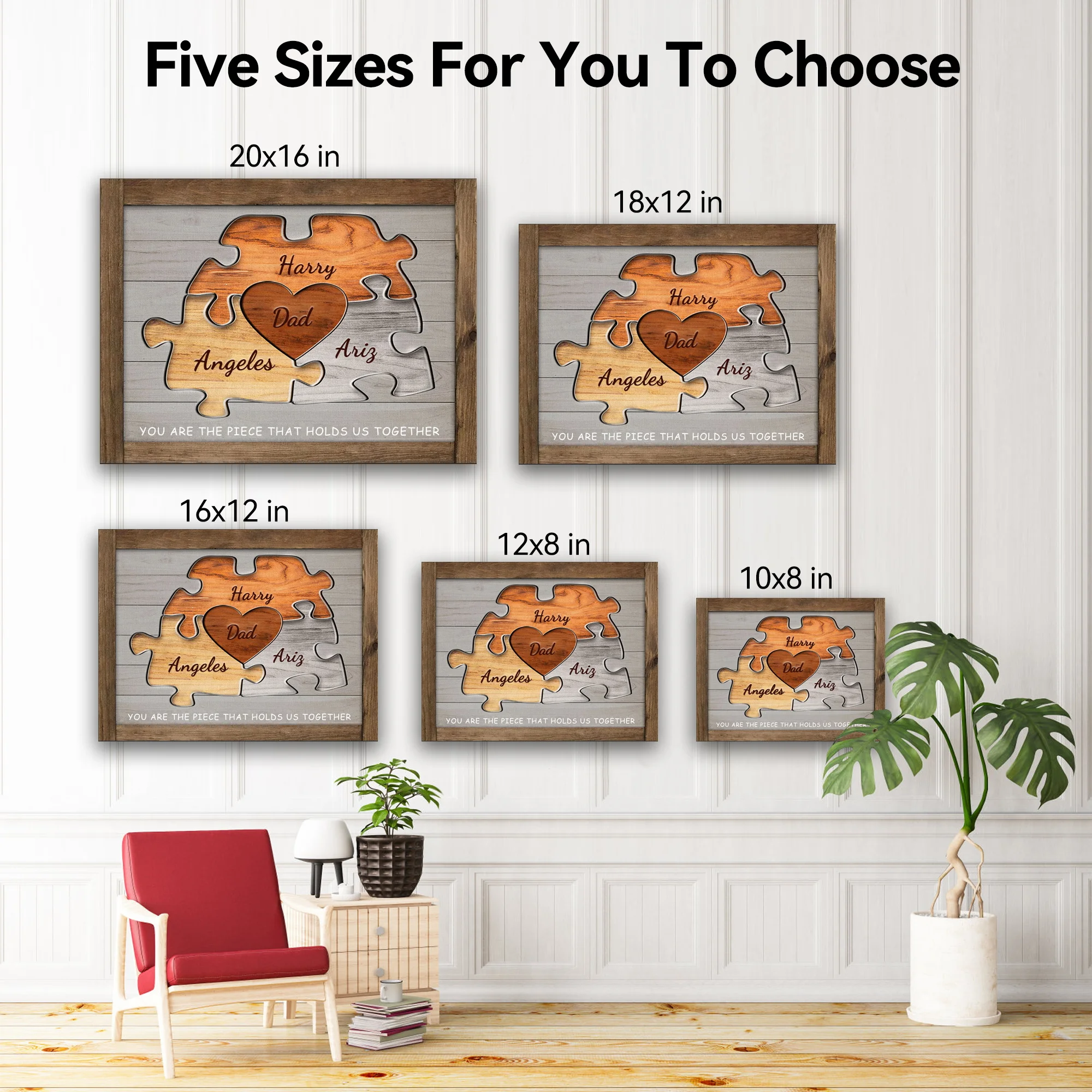 ของขวัญวันพ่อส่วนบุคคลสำหรับพ่อจากลูกชายภรรยาของขวัญวันเกิดที่ไม่ซ้ำกันสำหรับพ่อปริศนาป้ายผ้าใบพิมพ์ลาย