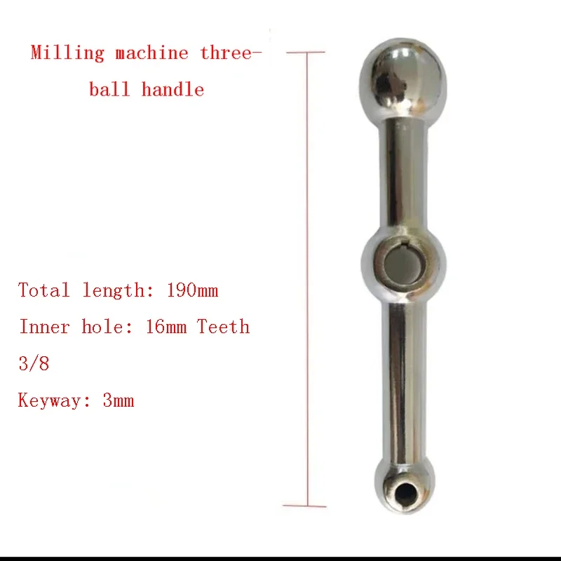 Turret Milling Machine Accessories Lifting Handle D26 Three Ball Handle Olive Table Lifting Crank Handle, Suitable For Bridgepor