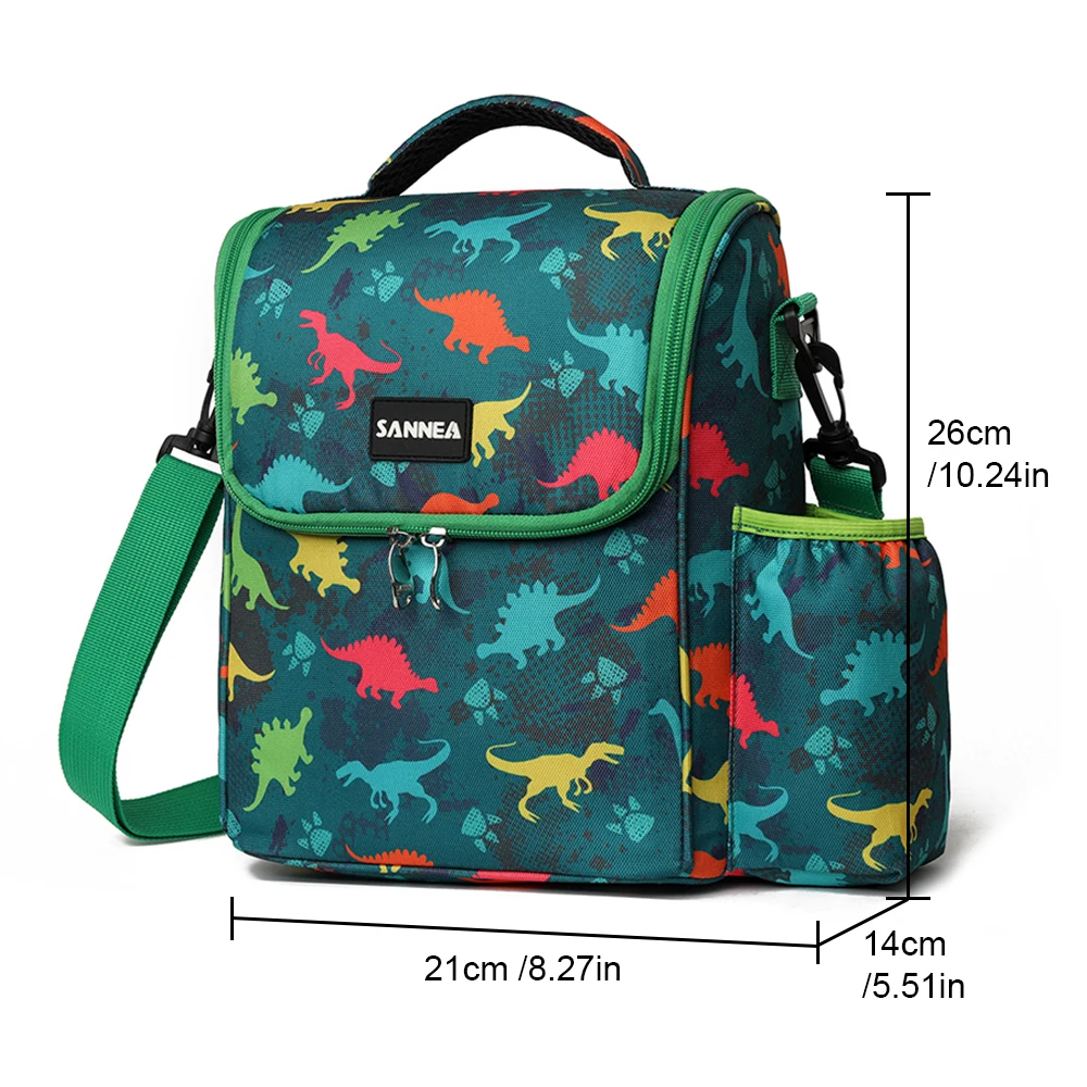 Large capacity printed insulated bag, lunch bag, takeaway container, storage bag, shoulder bag