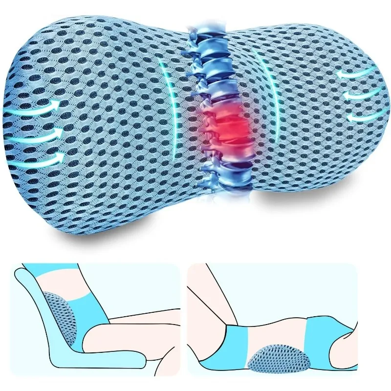 Lendenkissen Ergonomisches Memory-Schaum-Lendenkissen Atmungsaktives Rückenkissen für Bürostühle und Autositze – Detail 7