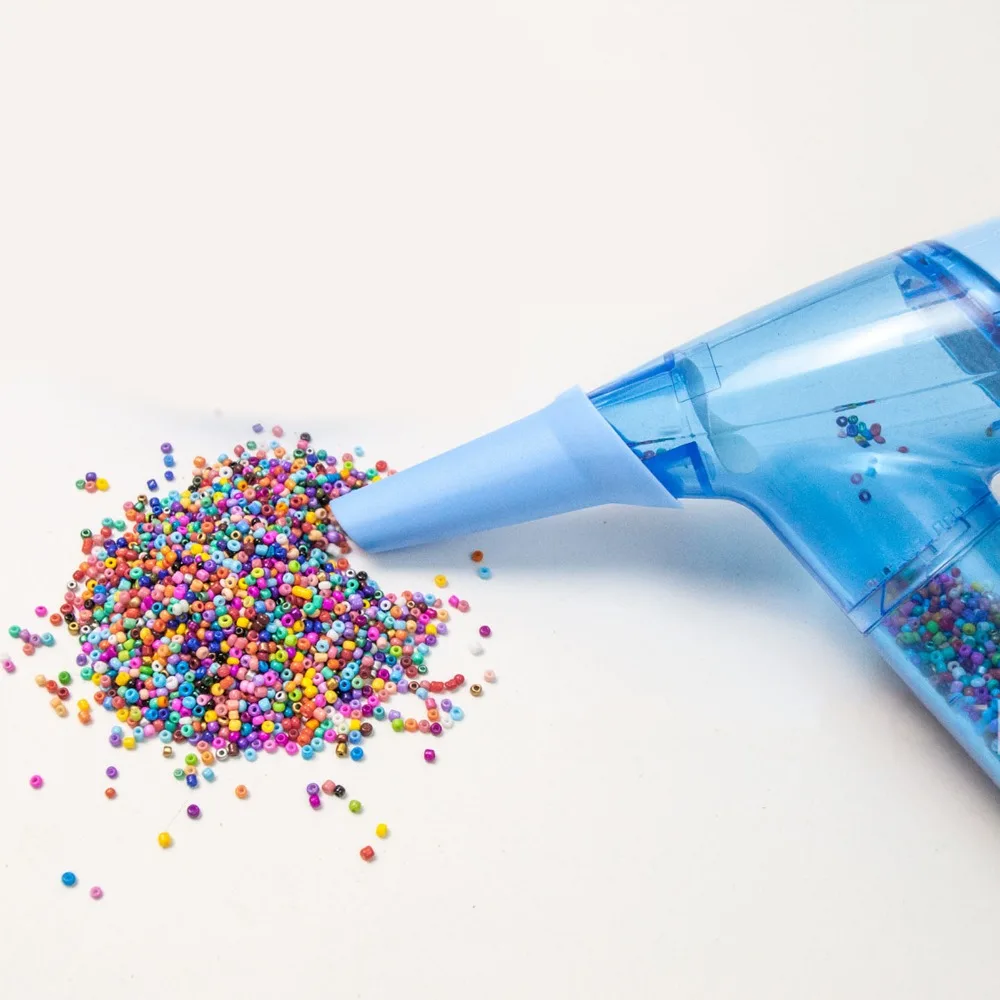 Blue Electric Bead Sucker Ergonomic Grip Comfortable Handheld Handheld Bead Suction Machine Bead Vacuum Machine