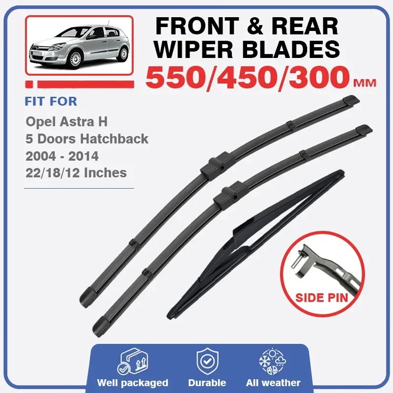 Car Front Rear Wiper Blades Set For Opel Astra H 2004 - 2014 Hatchback GTC Vauxhall Holden Astra Windshield Windscreen Window