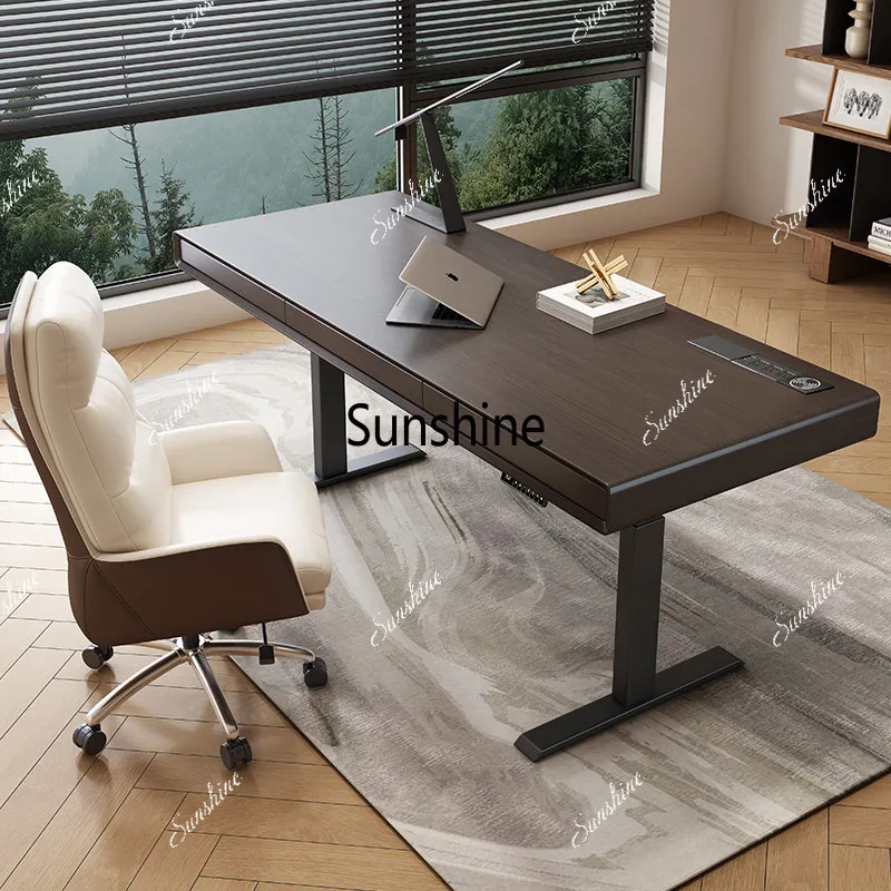 Light luxury modern home advanced sense intelligent dual motor electric table