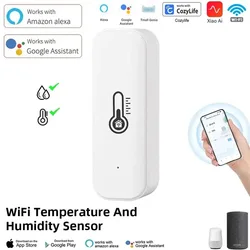 Cozylife Smart Home Temperature and Humidity Sensor WiFi Indoor Thermometer Monitor Works with Alexa Google Home Assistant