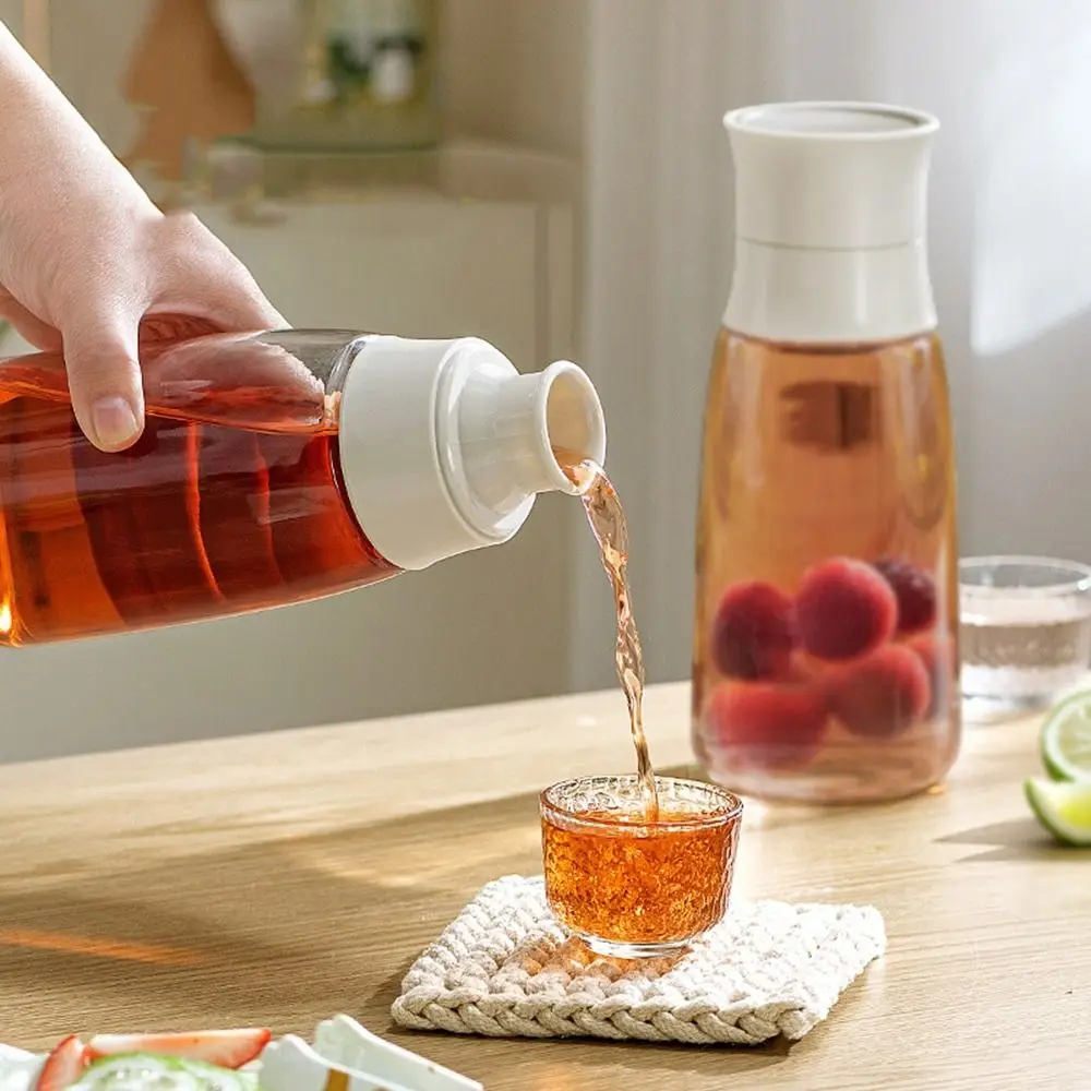 

Simple Food Grade Cold Water Bottle Large Capacity Empty Bottle Glass Wine Bottle Sealed Tea Brewing Pot Kitchen