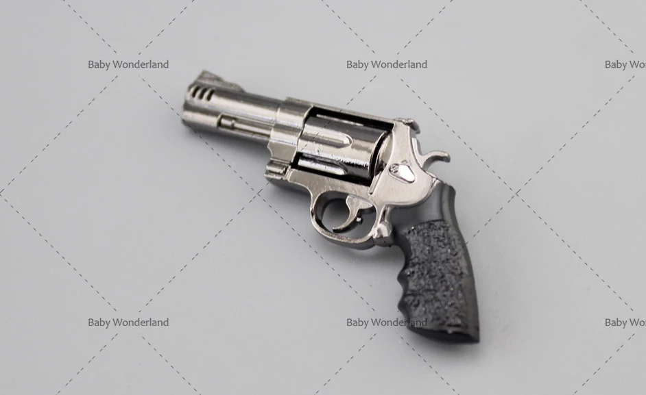 In Stock 1/12 Smith & Wesson Model 3 Mini Soldier Pistol Weapon Model Scene Props Fit 6\'\'Action Figure Body Suitable